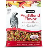 ZuPreem FruitBlend Flavor Pellets Bird Food for Parrots and Conures | Powerful Pellets Made in USA, Naturally Flavored…