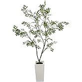 AfanD Artificial Elm Tree Faux Elm Tree 6ft Tall Fake Plant in Pot Fake Silk Tree Faux Plants Indoor