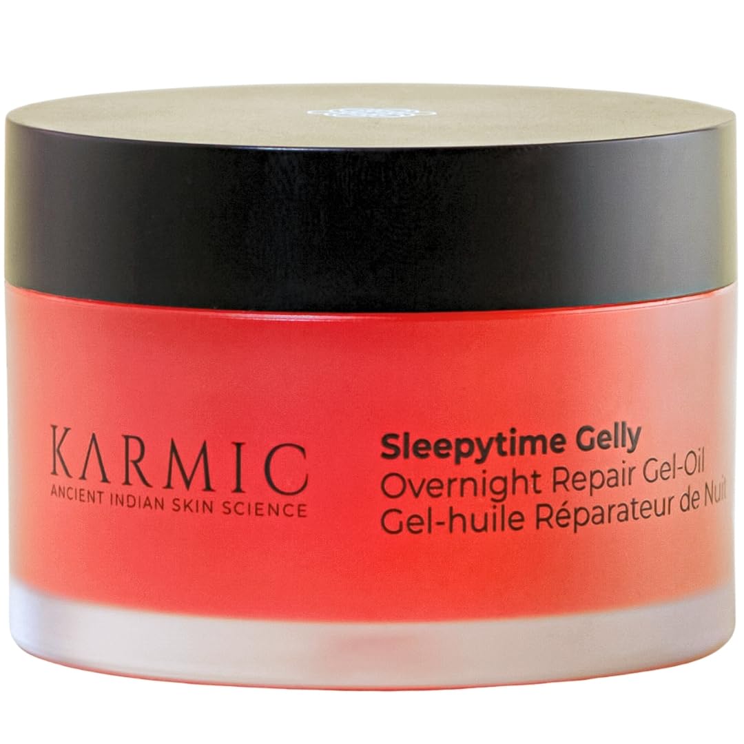 Karmic Skin Sleepytime Gelly Anti Ageing Night Face Cream | For Wrinkles, Dark Spots & Hyperpigmentation | Overnight Firming & Deep Hydration | Vitamin C, E & Natural Retinol | Women & Men | 45g