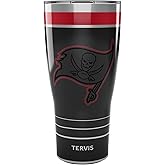 Tervis Traveler NFL Tampa Bay Buccaneers - Night Game Triple Insulated Tumbler Travel Cup Keeps Drinks Cold & Hot, 30oz, Stainless Steel