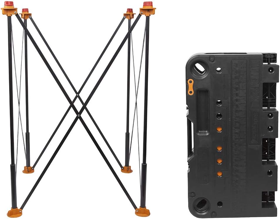WORX WX066 Sidekick Portable Work Table, Black/White, 60x60 - Image 3