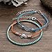 ATIMIGO 2PCS Boho Beach Layered Rope Anklet Bracelet Sunflower Elehant Charm Handmade Foot Jewelry for Women Teen Girls