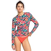 Roxy Women's Long Sleeve Rashguard – UPF 50+ Sun Protection, Quick-Dry Swim Shirt
