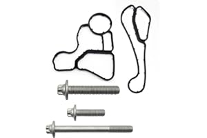 AMCC Oil Cooler Gasket Set Replacement Regular Black (5Pcs) Suitable for BMW All Models All Models E60 E90 F18 F30 N20 N52 N54 N55 Engine Oil Filter Housing Gasket Set of：11428637820&11428637821