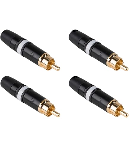 Amazon.com: rean (4 Neutrik NYS373-2 RCA Male Phono Plug Black w