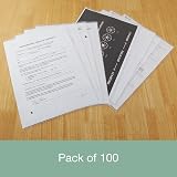 SUMMIT A4 Plastic Wallets Pack of 100 Clear Flush Folders view 6