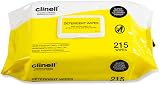 Clinell Detergent Wipes 215 Pack Alcohol Free Multi-Surface Cleaning Durable view 1