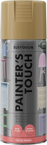 Rust-Oleum Painter's Touch 400ml Khaki Gloss Spray Paint Aerosol view 6