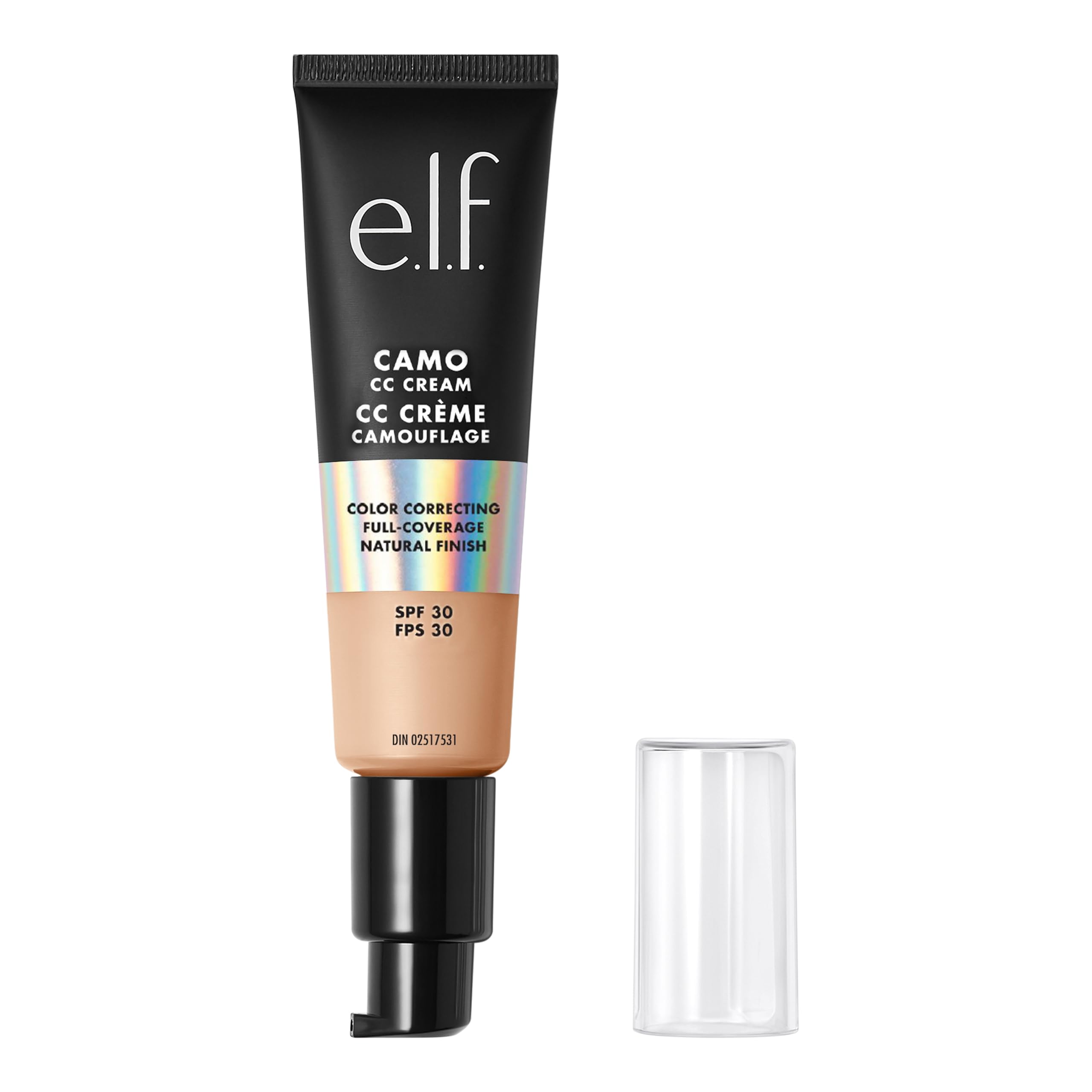 e.l.f. Camo CC Cream, Colour Correcting Full Coverage Foundation with SPF 30, Light 210 N, 1.05 Oz