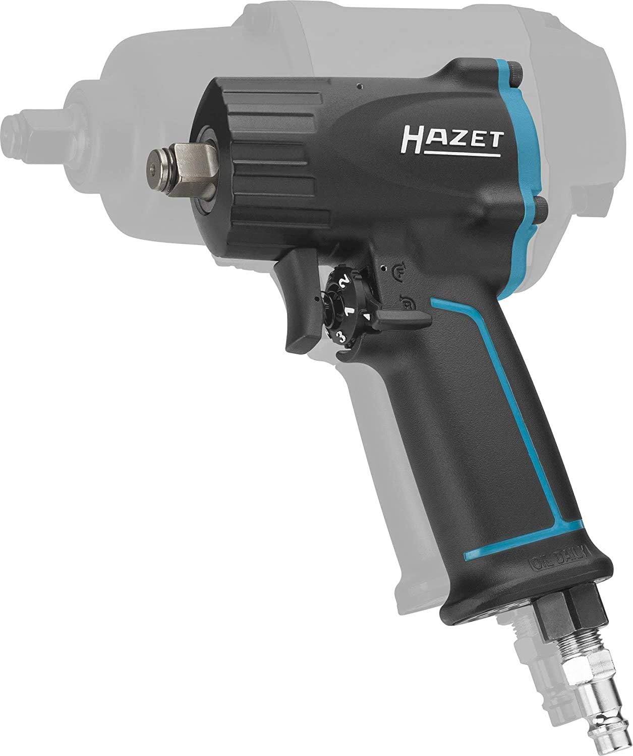 HAZET Pneumatic Impact Wrench 9012M I Max. loosening Torque 1100 Nm, Square 12.5 mm (1/2 inch) I Low-Vibration - Image 3