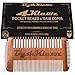 4Klawz Beard Comb - Pocket Comb for Men's Hair Beard Mustache and Sideburns with 4 Sides of Wide & Fine Teeth - Best Bearded Man Grooming Gift Special