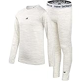 New Balance Boys Performance Base Layer Set - 2 Piece Athletic Moisture-Wicking Long Sleeve T Shirt and Tights (Sizes: 2T-20)