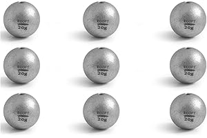ECOFT Lead Free Fishing Sinkers and Weights Coated Egg Sinkers Cannonball Sinkers Assorted Sizes 10g-200g in Bag and Fishing Weights Sinkers Assortment Box Drop Shot for Saltwater Freshwater