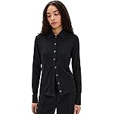 Vince Women's Rib Collared Button Up