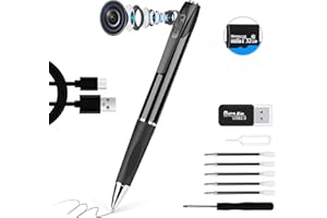Mini Spy Camera Pen, FHD 1080P Portable Spy Pen Camera, Nanny Cam, Long Battery Life, Video Recording, Snapshot, 5 Ink Refill
