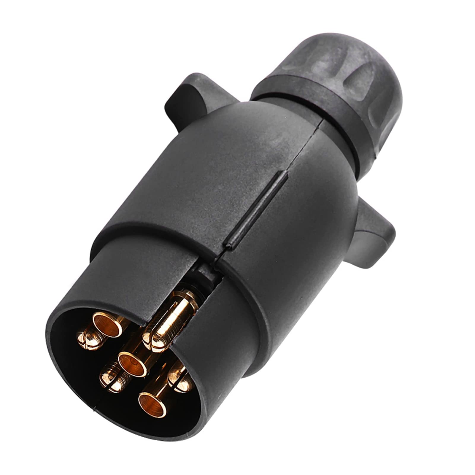 Trailer Plug 12V 7 Pin Electric Trailer Plug N-Type, 7-Pole Wiring Connector Adapter Plastic