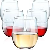 OTOB 40 Pack Reusable Stemless Plastic Wine Glasses, 12 OZ Unbreakable Champagne Whiskey Glass, Round Clear Disposable Cocktail Glasses Wine Cups BPA-Free, Ideal for Home Office Bar Party Wedding