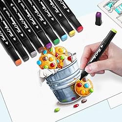 DTXDTech 120 Colors Alcohol Markers,Dual Tip Art