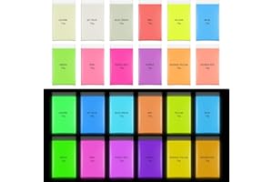 NTWJNJY Glow in The Dark Pigment Powder,12 Colors Epoxy Resin Dye Luminous Pigment Powder,for Nail Art,Resin, DIY Crafts,Paint Glow.10g/0.35oz