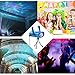 DuaFire Laser Lights, 7 Colors Led Stage Party Light Projector, Strobe Water Ripples Lighting for Wedding, Home Karaoke, Club, Bar, Disco and DJ