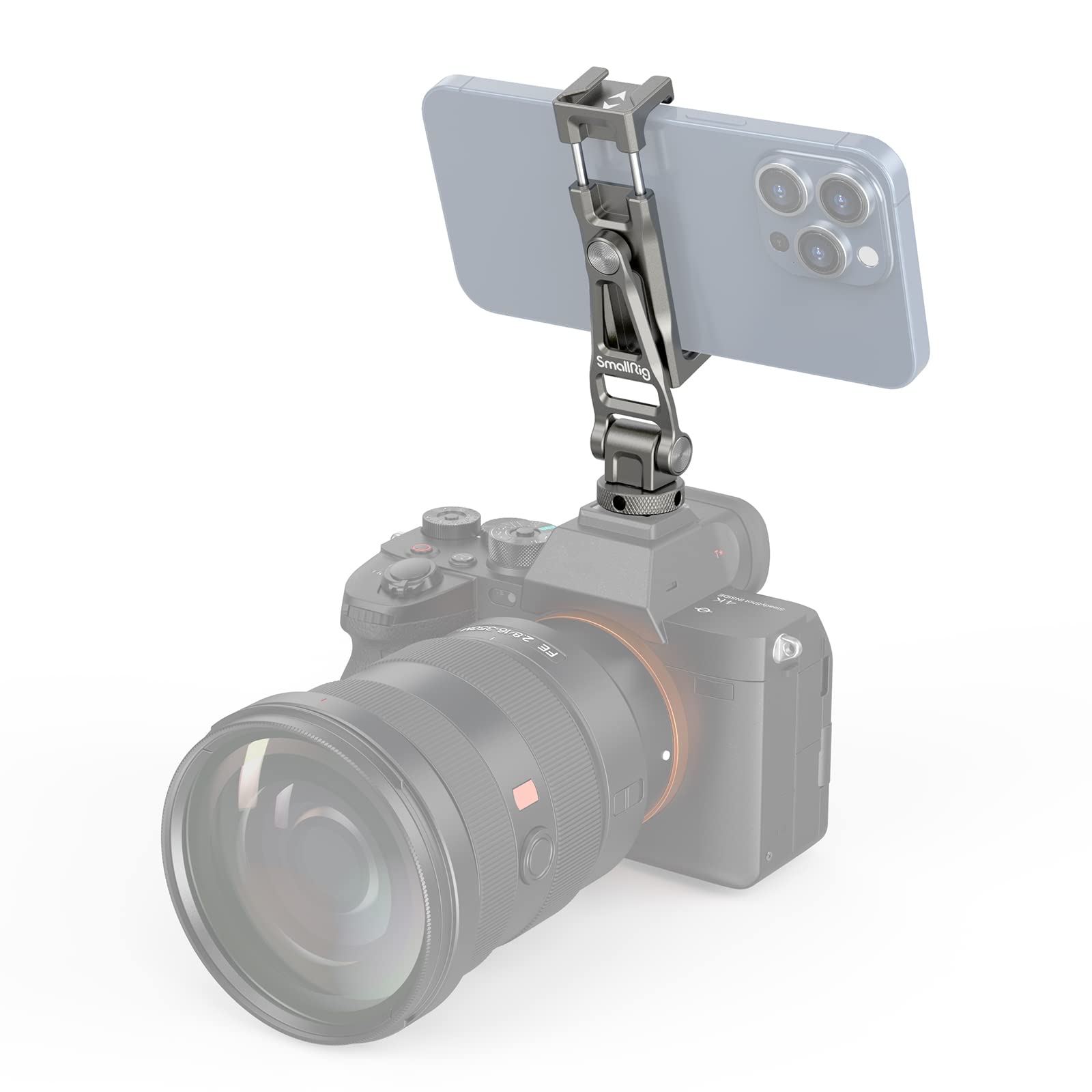 Photo 1 of SmallRig Multifunctional Universal Cell Phone Mount Adapter, Phone Tripod Mount with Cold Shoe, Phone Holder for iPhone 16 15 14 13 12 11, Fits for Tripod Monopod Phone Cage Camera cage-3559