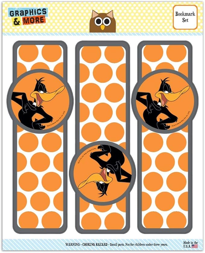 Amazon.com : Looney Tunes Daffy Duck Set of 3 Glossy Laminated ...