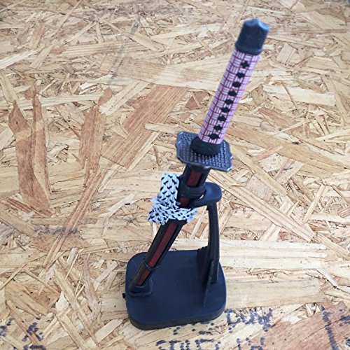 NEW! Red Mini Japanese Samurai Sword Letter Opener Gift w/ Display Stand