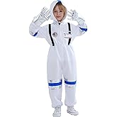 Lingway Toys Astronaut Costume for Kids with Helmet & Gloves,Boys Space Jumpsuit Set,Kids Halloween Adventure Costumes