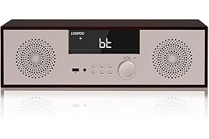 LONPOO Stereo System for Home with CD Player，40W Home Stereo System CD Player with Speakers Bluetooth, USB Playback, FM Radio