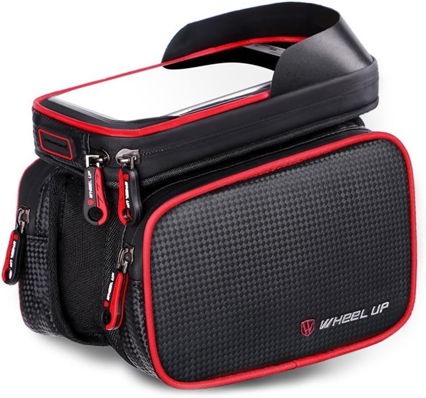 XPhonew Bike Frame Bag, Bicycle Phone Mount, Waterproof Cycling Front Top Tube Pouch Frame Phone Holder Bag Pannier for iPhone XS MAX XR X 8 7 6S 6 Plus Samsung Galaxy S9 S8 Smartphones up to 6.2''