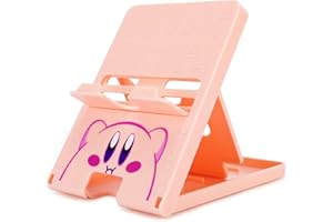 Tscope Cute Switch Stand for Nintendo, Pink Kawaii Anime Switch Lite Holder Bracket, Adjustable Foldable Portable Compact Play Stand for Switch OLED