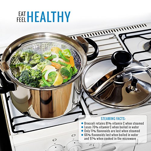 image for Sensible Needs Standard Vegetable Steamer Basket Set - Steamer Insert 