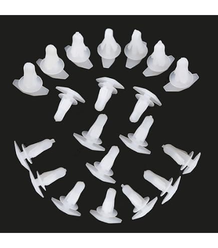 Clips De Fixation Pare-chocs Universels 5 Mm - Lot De 50 Pièces Blanc - Pour Voiture, Moto, Caravane
