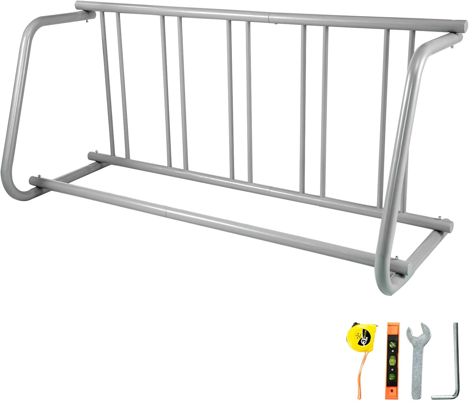 BestEquip 61" Length Floor Bike Rack 5 Holders AllSteel