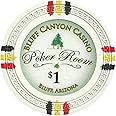 Claysmith Gaming Bluff Canyon Poker Chip Heavyweight 13.5-gram Clay Composite – Pack of 50