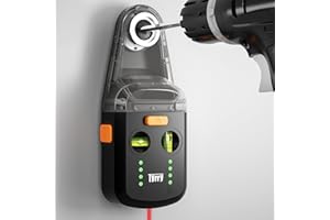 Tyrry 4-in-1 Laser Level with Line Laser, Drill Dust Collector, Wall Bracket, Electronic Vacuum Suction Cup, 1800 mAh Battery, Leveler Tool Perfect for Picture Hanging, Painting, Home Renovations