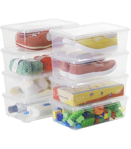 Amazon.com - OMNISAFE Stackable Plastic Storage Shoebox, BPA-Free