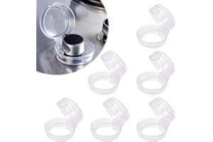 Yenblow 6 Pack Stove Knob Safety Covers, Inner Diameter 1.65in Clear Child Proof Stove Knob Covers, Heat-Resistant Gas Stove Switch Protection Cover Locks for Babies Toddlers Child Pets Safety