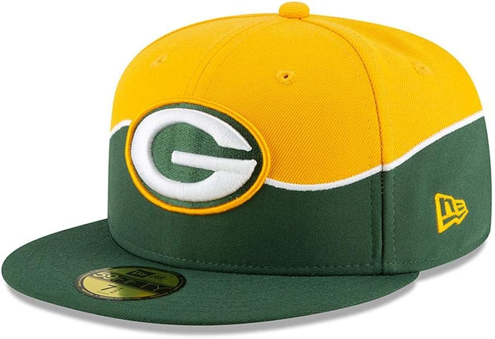 New Era Green Bay Packers Hat Official NFL Flat Brim Cap