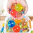 YIQUDUO Non-Toxic Water Gel Beads 500 Pcs Giant & 50,000 Pcs Small Kit, Rainbow Mix Water Gel Beads Growing Balls for Vases Filler, Wedding and Home Decoration