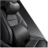 ZLOHPAE Car Lumbar Pillow and Car Neck Pillow Kit Memory Foam Ergonomic Seat Cushion, Relieve Driving Fatigue, Comfortable Neck and Back, Suitable for Car Seats Office Chairs, etc. (Black)