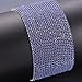 BENECREAT 10 Yard Crystal Rhinestone Close Chain Clear Trimming Claw Chain Sewing Craft about 2880pcs Rhinestones, 2mm - Sapphire (Silver Bottom)