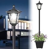 Suponar 72" Solar Lamp Post Light, Outdoor