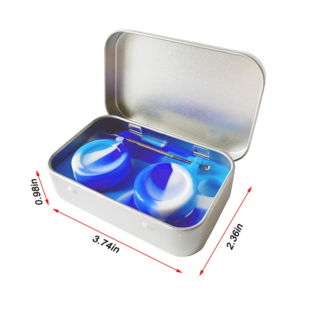 Silicon Wax Container for Travel Kits Notstick with 2 Pack 5ml silicon Jar and Stainless Steel Wax Carving Tool
