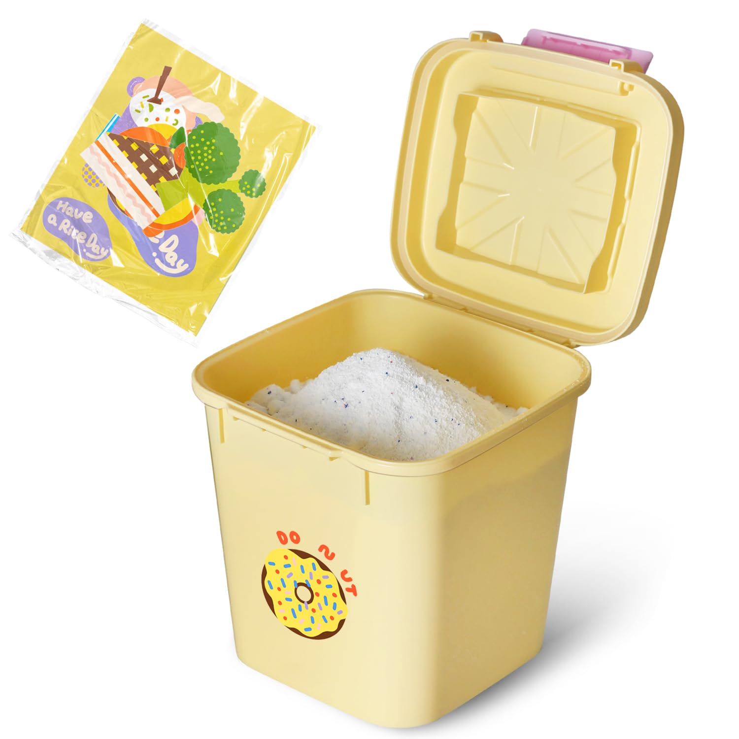 LivLab 5 Lbs Rice Dispenser Storage Container Bin with Measuring Cup ...