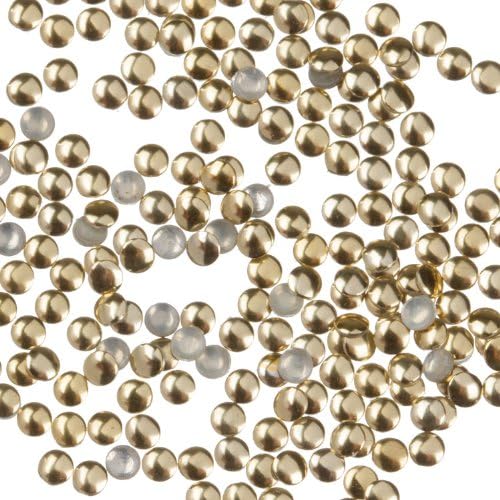 Zink Color Nail Art Gold Round Metal Stud Small 50Pc. Embellishment