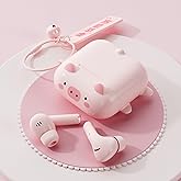 Ttbesmi Cute Kids True Wireless Earbuds Girls Ear Buds for Kids for School Earphones with Case for iPhone Android Kawaii Headphones Kid Bluetooht Earbuds for Small Ear Canals Women