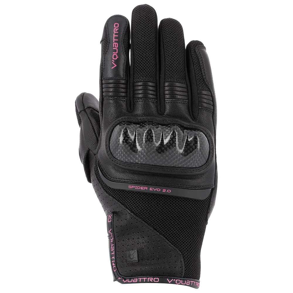 V Quattro Design Spider Evo 18 Women's Gloves, Black, Size M