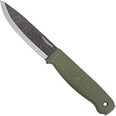 Condor Tool and Knife Terrasaur Bushcraft Knife with 1095 Steel, Army Green | Army Green Bushcraft Knife Built With A Scandi-Ground 1095 Carbon Steel Blade, Full Tang And Polypropylene Handle And Sheath.