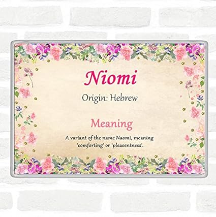 Imán para nevera, diseño floral con nombre de Niomi: Amazon.es ...